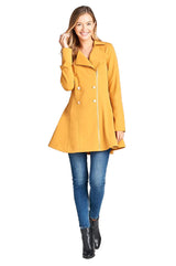 Active Basic Asymmetric Zipper Peacoat - Jackets