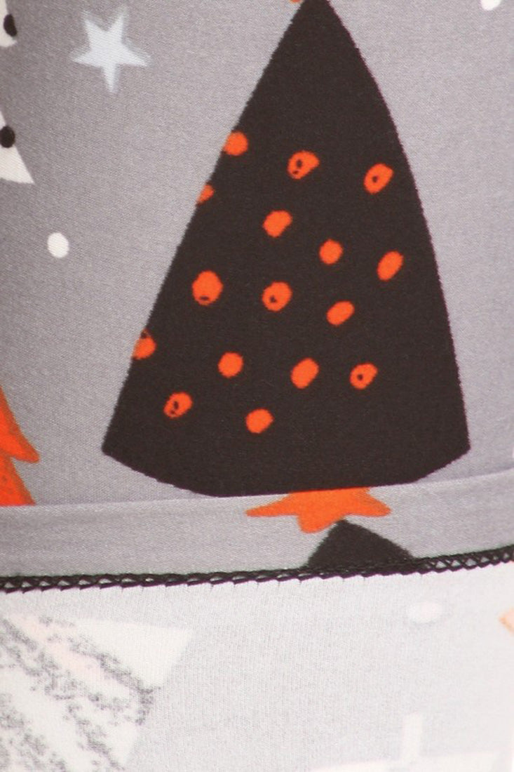 Grey Christmas Tree Design Leggings – Niobe Clothing