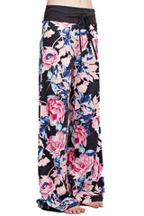 12Pm Mon Ami Charcoal Flowering Casual Lounge Pants - pants
