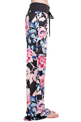 12Pm Mon Ami Charcoal Flowering Casual Lounge Pants - pants