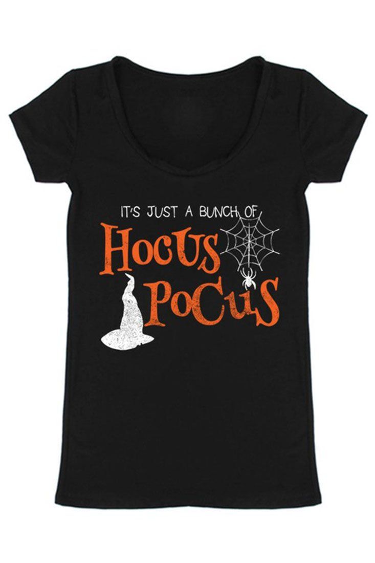 Niobe Clothing Hocus Pocus Holiday Graphic T-Shirt in Black - Shirts g_shirts