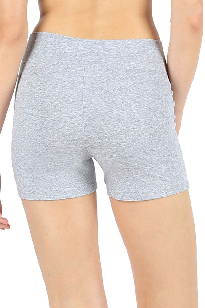 Zenana Cotton Workout Thick Band Biker Running Shorts - Legging Shorts sb_bottoms