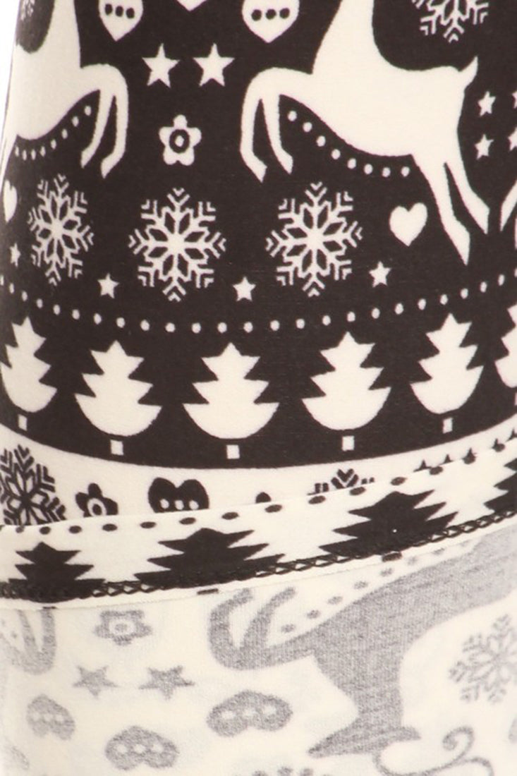 Niobe Clothing Black White Christmas Design Leggings - Leggings p_leggings