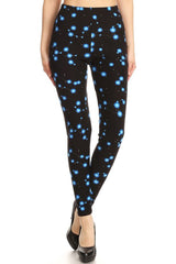 Niobe Clothing Blue Constellations Design Leggings - leggings