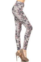 Niobe Clothing Soft Whispers Graphic Print Lined Leggings - leggings