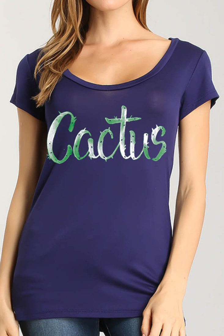 Niobe Clothing Cactus Scoop Neck Shirt - T-Shirts g_shirts