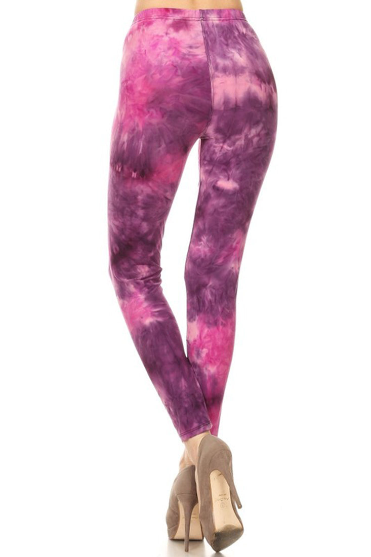 Pink Tie Dye Leggings leggings- Niobe Clothing