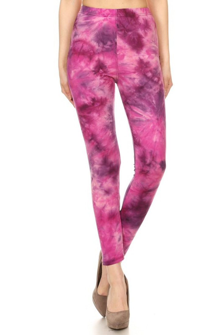 Niobe Clothing Pink Tie Dye Leggings - Leggings p_leggings