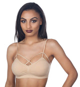 Anemone Front Criss Cross Strappy Padded Bra - Bras