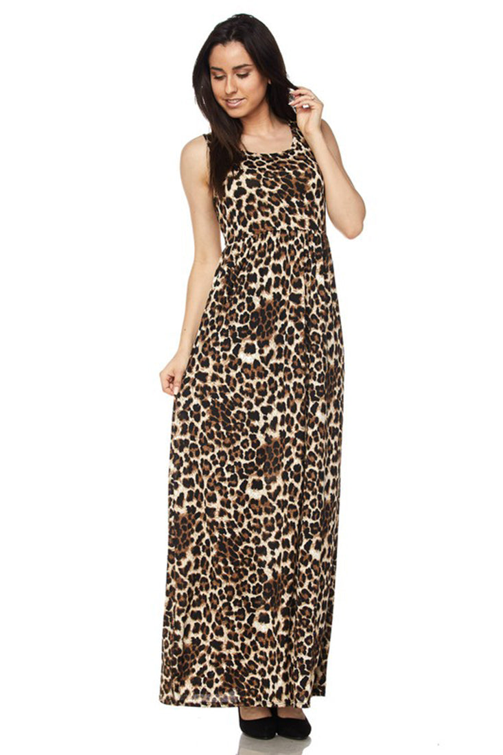 Niobe Clothing Leopard Maxi Dress - f_dresses