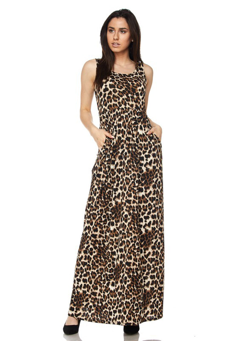 Niobe Clothing Leopard Maxi Dress - f_dresses