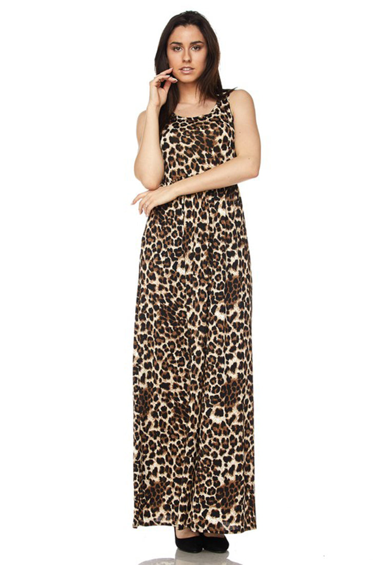 Niobe Clothing Leopard Maxi Dress - f_dresses