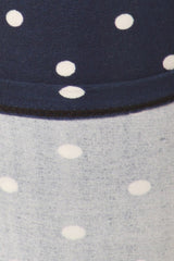 Navy Polka Dot Graphic Print Lined Leggings leggings- Niobe Clothing