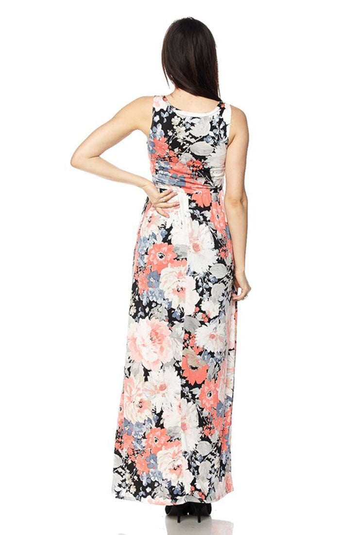 Niobe Clothing Pastel Floral Maxi Dress - Dresses f_dresses