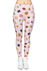 Niobe Clothing Sweets and Cats Digital Print Leggings - leggings