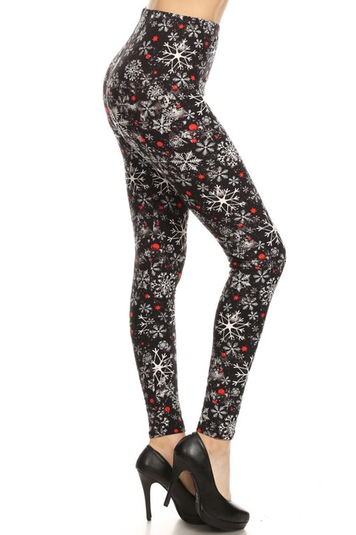 Niobe Clothing Snowflake Evening Design Leggings - p_leggings