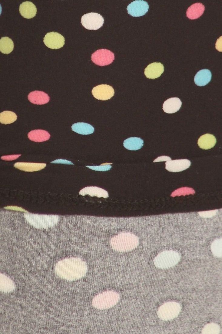 Multi Polka Dots Leggings leggings- Niobe Clothing