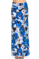 Niobe Clothing Royal Floral Printed Maxi Skirt - Skirts