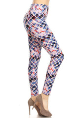 Niobe Clothing Blue Pastel Cross Design Leggings - leggings