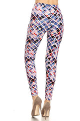 Niobe Clothing Blue Pastel Cross Design Leggings - leggings