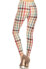 Niobe Clothing Multicolor Block Puzzle Design Leggings - leggings