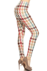 Niobe Clothing Multicolor Block Puzzle Design Leggings - leggings
