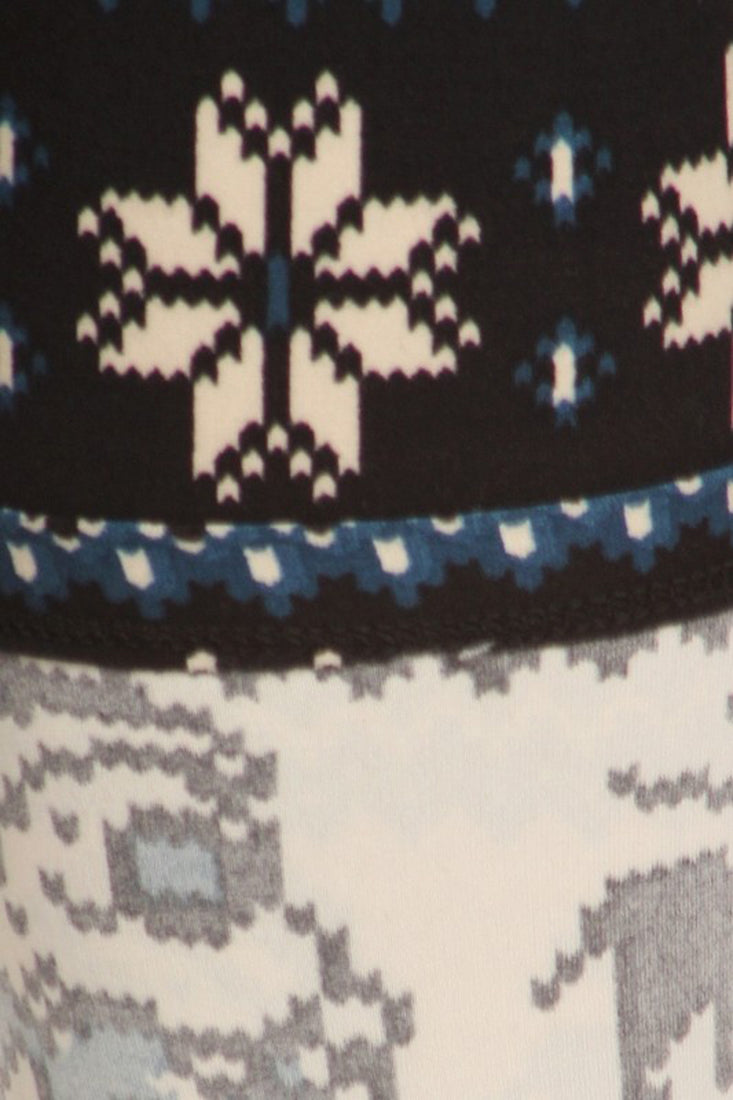 Niobe Clothing Navy Santa Reindeer Design Leggings - Leggings p_leggings
