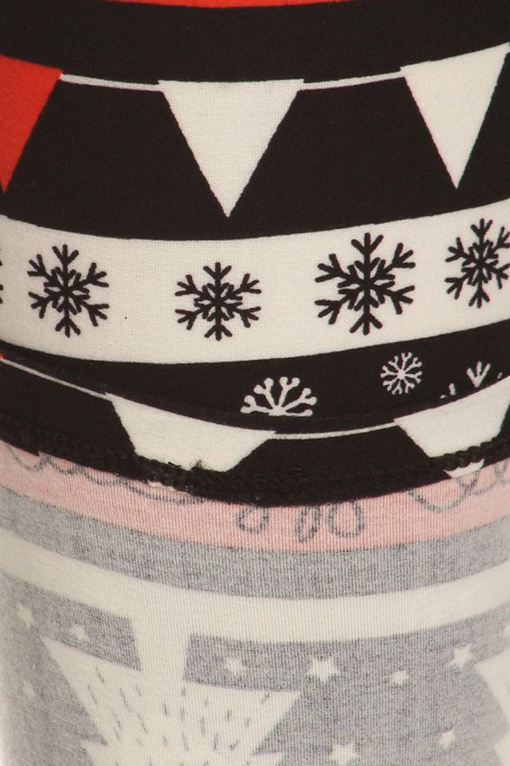 Niobe Clothing Black Red Christmas Design Leggings - Leggings p_leggings
