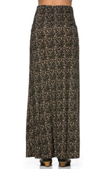 Niobe Clothing Mocha Graphite Printed Maxi Skirt - Skirts