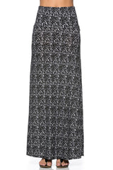 Niobe Clothing Graphite Printed Maxi Skirt - Skirts
