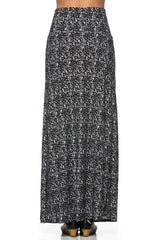 Niobe Clothing Graphite Printed Maxi Skirt - Skirts