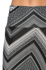Niobe Clothing Black Chevron Printed Maxi Skirt - Skirts