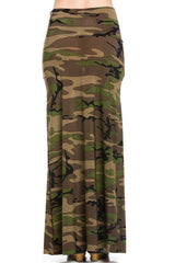 Niobe Clothing Army Printed Maxi Skirt - Skirts