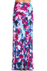 Niobe Clothing Multicolor Floral Printed Maxi Skirt - Skirts