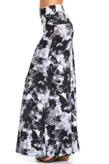 Niobe Clothing Black Floral Printed Maxi Skirt - Skirts
