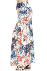 Niobe Clothing Light Mosaic Floral Printed Maxi Skirt - Skirts