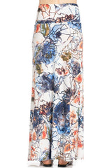 Niobe Clothing Light Mosaic Floral Printed Maxi Skirt - Skirts