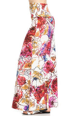 Niobe Clothing Sunset Mosaic Floral Printed Maxi Skirt - Skirts