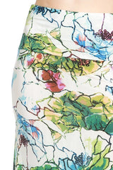 Niobe Clothing Green Mosaic Floral Printed Maxi Skirt - Skirts