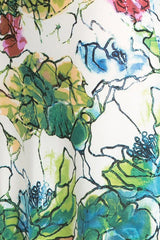 Niobe Clothing Green Mosaic Floral Printed Maxi Skirt - Skirts