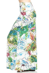 Niobe Clothing Green Mosaic Floral Printed Maxi Skirt - Skirts