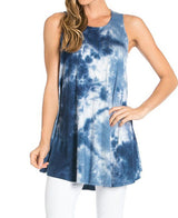 Azules Sleeveless A-line Tank Tunic (Bermuda Triangle) - Tunics