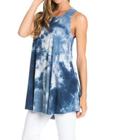 Azules Sleeveless A-line Tank Tunic (Bermuda Triangle) - Tunics