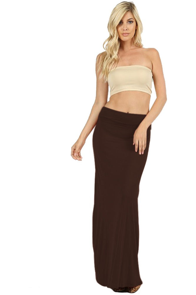 Zenana Draped Rayon Maxi Skirt - Skirts sb_bottoms