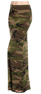 Niobe Clothing Army Printed Maxi Skirt - Skirts