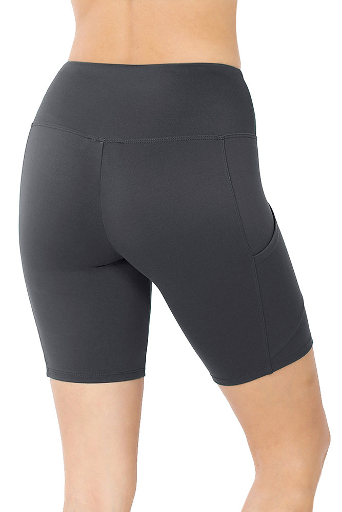 Zenana High Waist Active Biker Running Yoga Shorts w/ Pockets - Jogger Shorts sb_bottoms