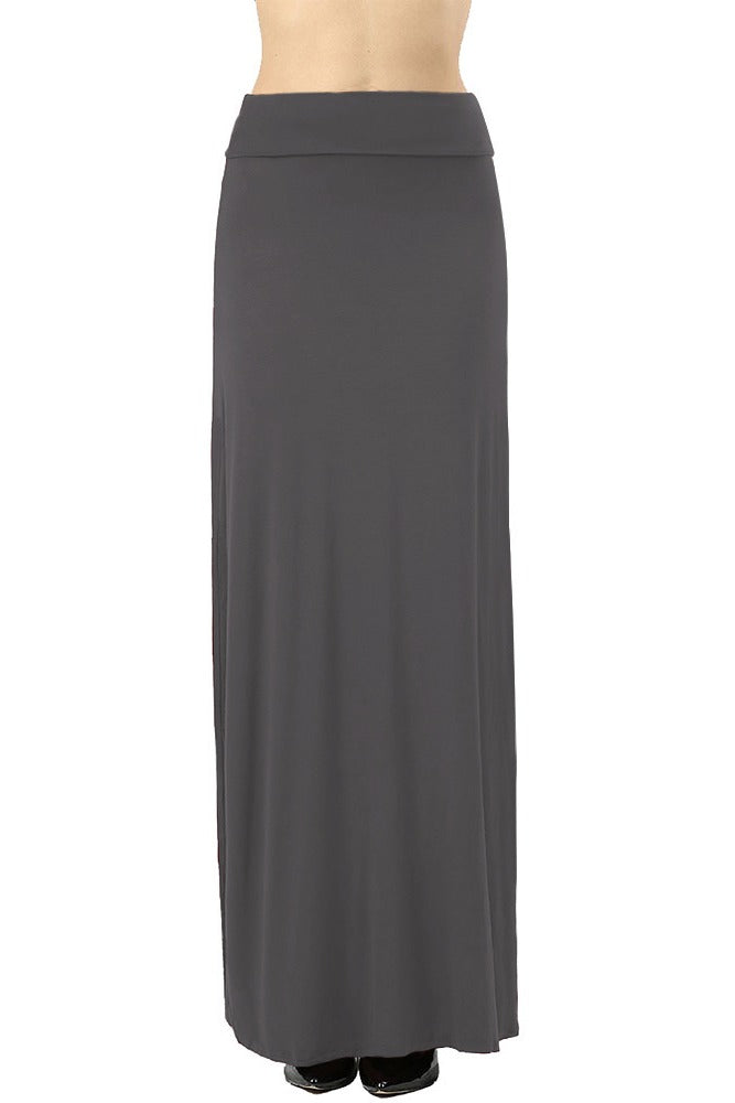 Zenana Draped Rayon Maxi Skirt - Skirts sb_bottoms