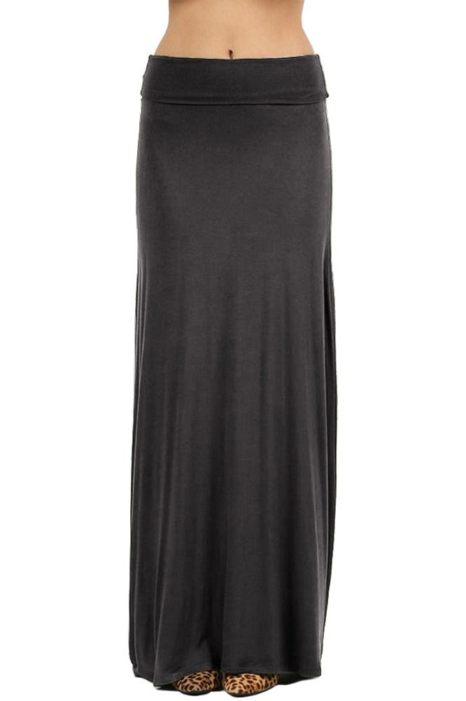 Zenana Draped Rayon Maxi Skirt - Skirts sb_bottoms