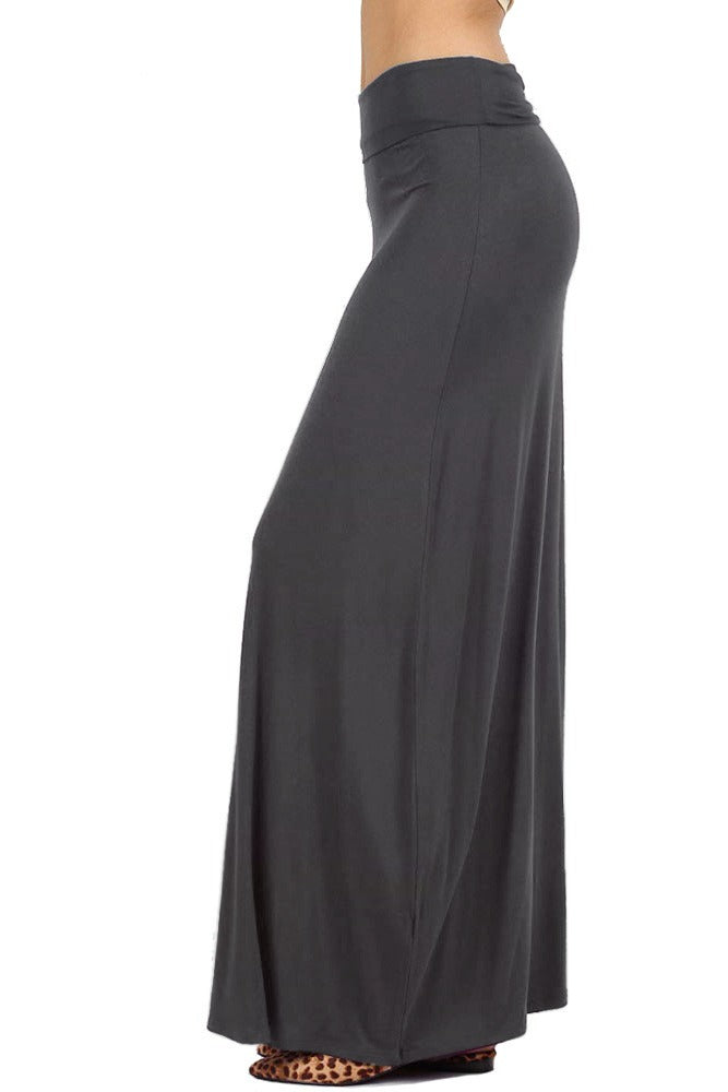 Zenana Draped Rayon Maxi Skirt - Skirts sb_bottoms