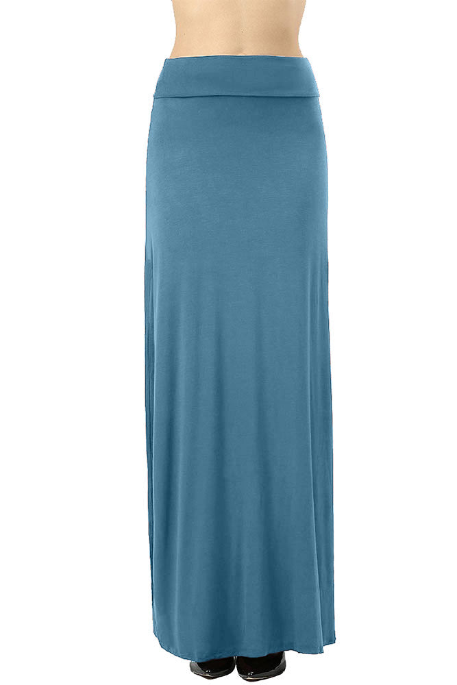 Zenana Draped Rayon Maxi Skirt - Skirts sb_bottoms